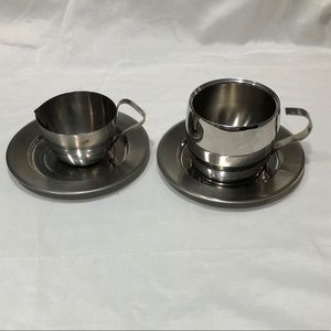 Tramontina Inox 18/10 Brasil Cup & Saucers